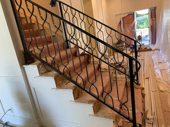 Los Angeles Custom Designed Wrought Iron Stair Case Bannister photo