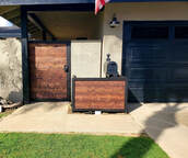 Metal and Wood Pedestrian Gate Encino Picture